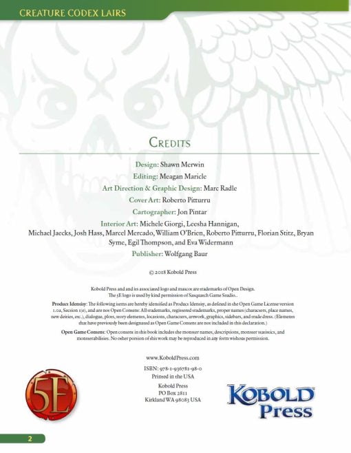 Creature Codex Lairs for 5th Edition (PDF) - Image 4