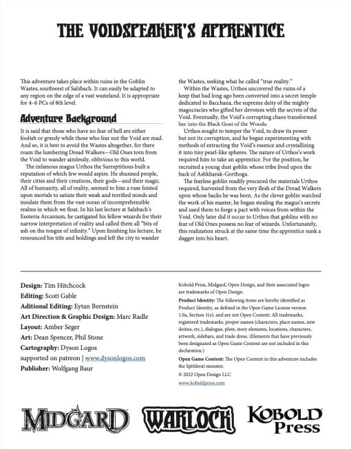 Warlock Lair 70: The Voidspeaker's Apprentice (PDF) - Image 2