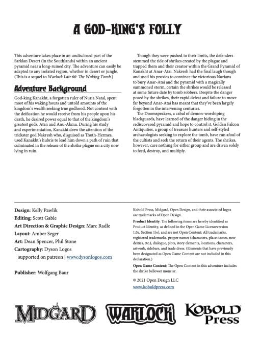 Warlock Lair 67: A God-King's Folly (PDF) - Image 4