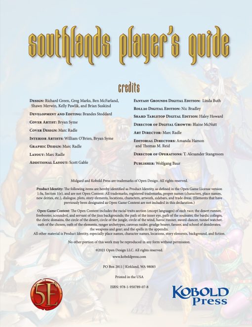 Southlands Player's Guide for 5th Edition - Image 2