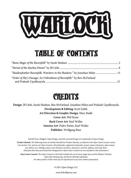 Warlock Patreon: Ravenfolk (PDF) - Image 2