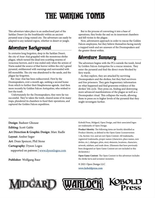 Warlock Lair 66: The Waking Tomb (PDF) - Image 4
