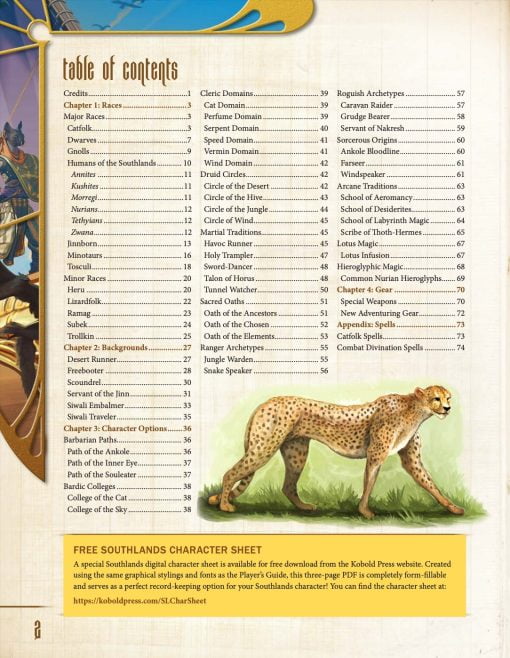 Southlands Player's Guide for 5th Edition - Image 3