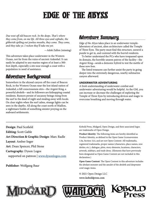Warlock Lair 63: Edge of the Abyss (PDF) - Image 2