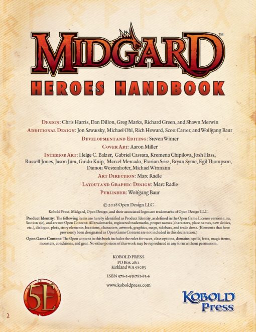 Midgard Heroes Handbook for 5th Edition - Image 6