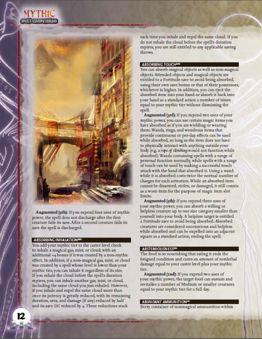 Mythic Spell Compendium PDF (PFRPG) - Image 5