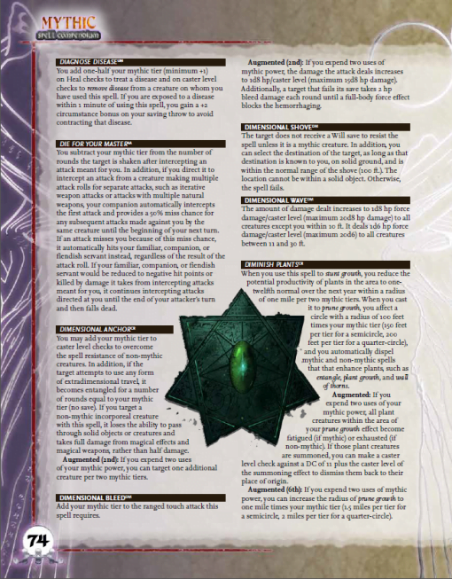 Mythic Spell Compendium PDF (PFRPG) - Image 2