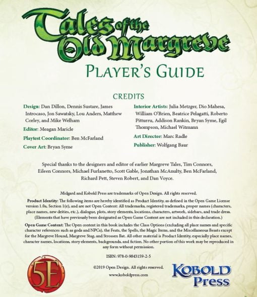 Margreve Player's Guide for 5th Edition - Image 2