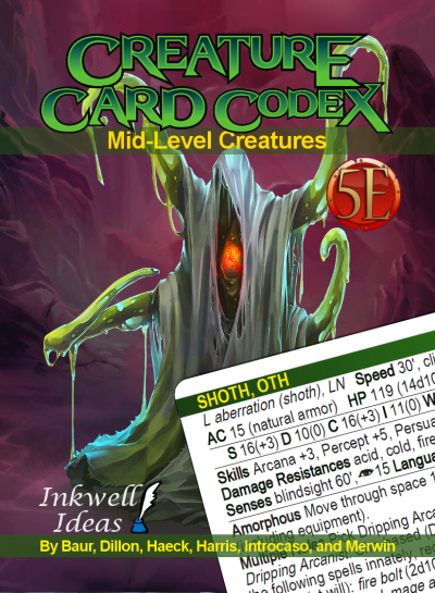 Creature Card Codex: Mid-Level Creatures with Tuck Box