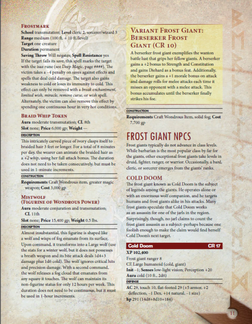 Larger Than Life 4: Frost Giants (Pathfinder RPG) (PDF) - Image 3