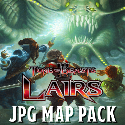 Tome of Beasts 3: Lairs Map Pack (28 JPGs for VTT)