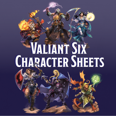 The Valiant Six PreGen Character Sheets (PDF)