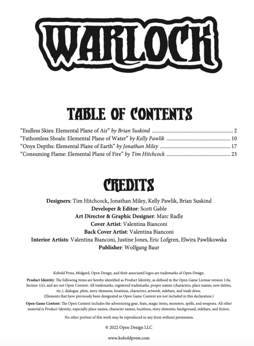 Warlock 37: Elemental Planes (PDF) - Image 2